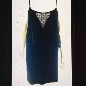 💋MNG Lace Front Keyhole Tiered Lined Shift Dress